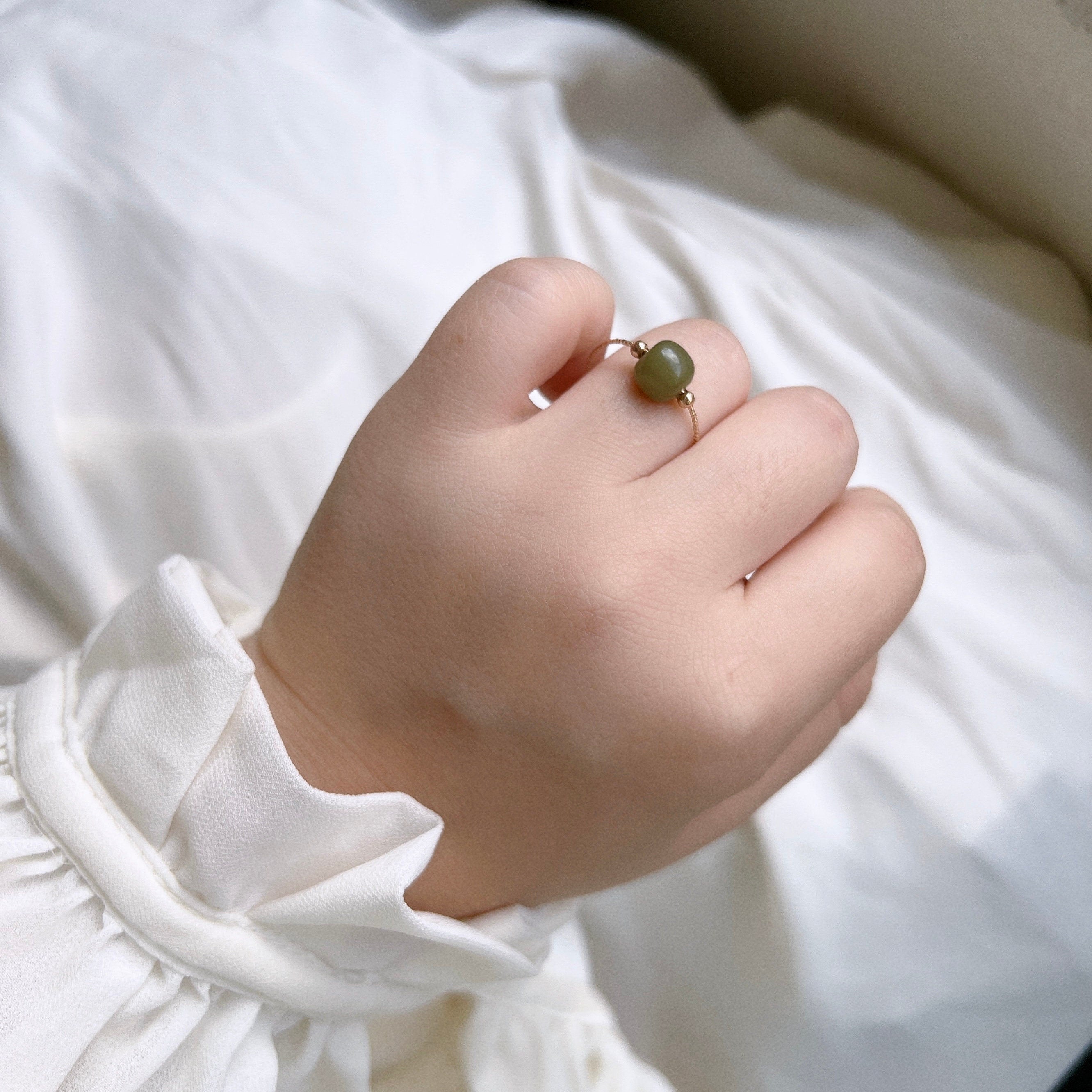 Light green clearance jade ring