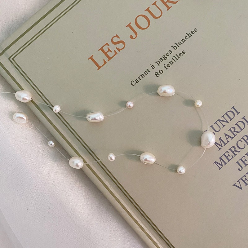 Natural Pearl Necklace, Wedding Pearl Necklace, Bridal Necklace, Baroque Pearl Necklace, Silver Pearl Necklace, Real Pearls Choker