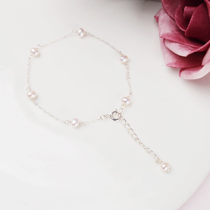 Pearl Bracelet, Freshwater Pearl Bracelet , S925 Silver Pearl Bracelet, Wedding Bracelet, Bridesmaid Bracelet, Bridal Bracelet