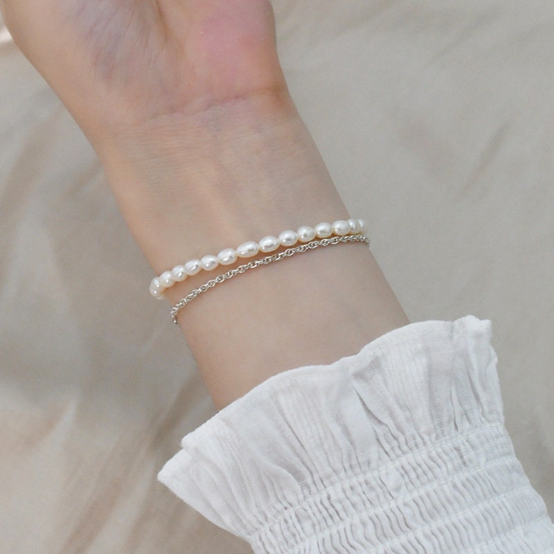Freshwater pearl gold filled bracelet for woman - NicteShop
