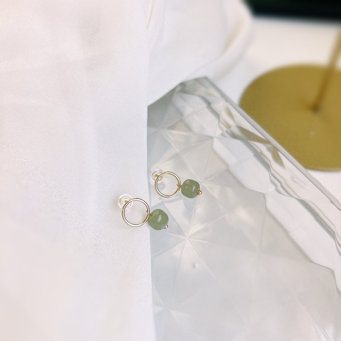 Natural Jade Earrings, Light Green Jade Earrings, Genuine Hetian Jade, Jade Drop Earrings, Jade Gold Earrings, Jade Pendant Earrings