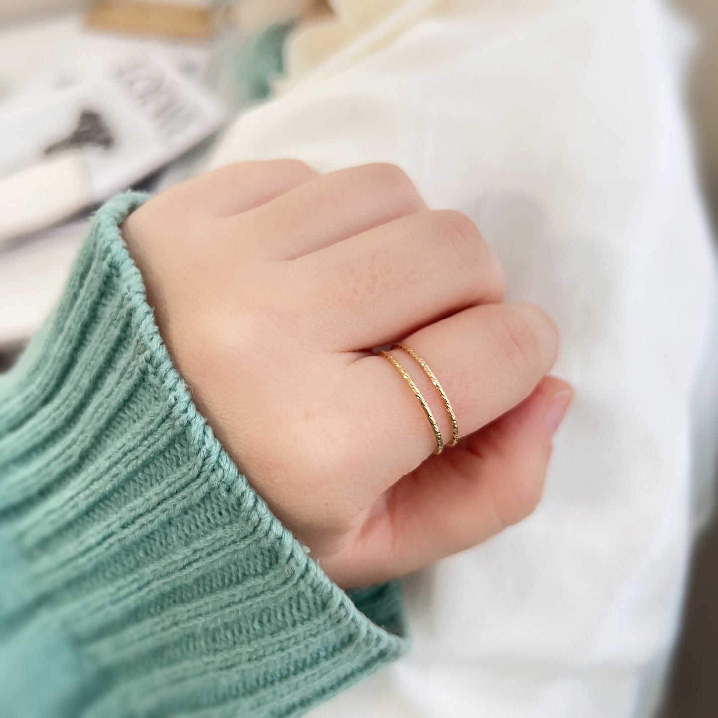 Simple Gold Ring, Texture Gold Ring, Minimal Gold Ring, Gold Filled Ring, Minimalist Ring, Thin Texture Ring, Gold Ring, Stackable Ring