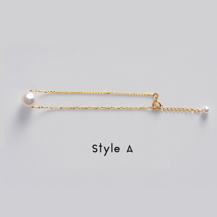 Single Pearl Bracelet, 14K Gold Natural Fresh Water Pearl Bracelet, Genuine Pearl Bracelet, 14K Gold Bracelet, Gold Pearl jewelry