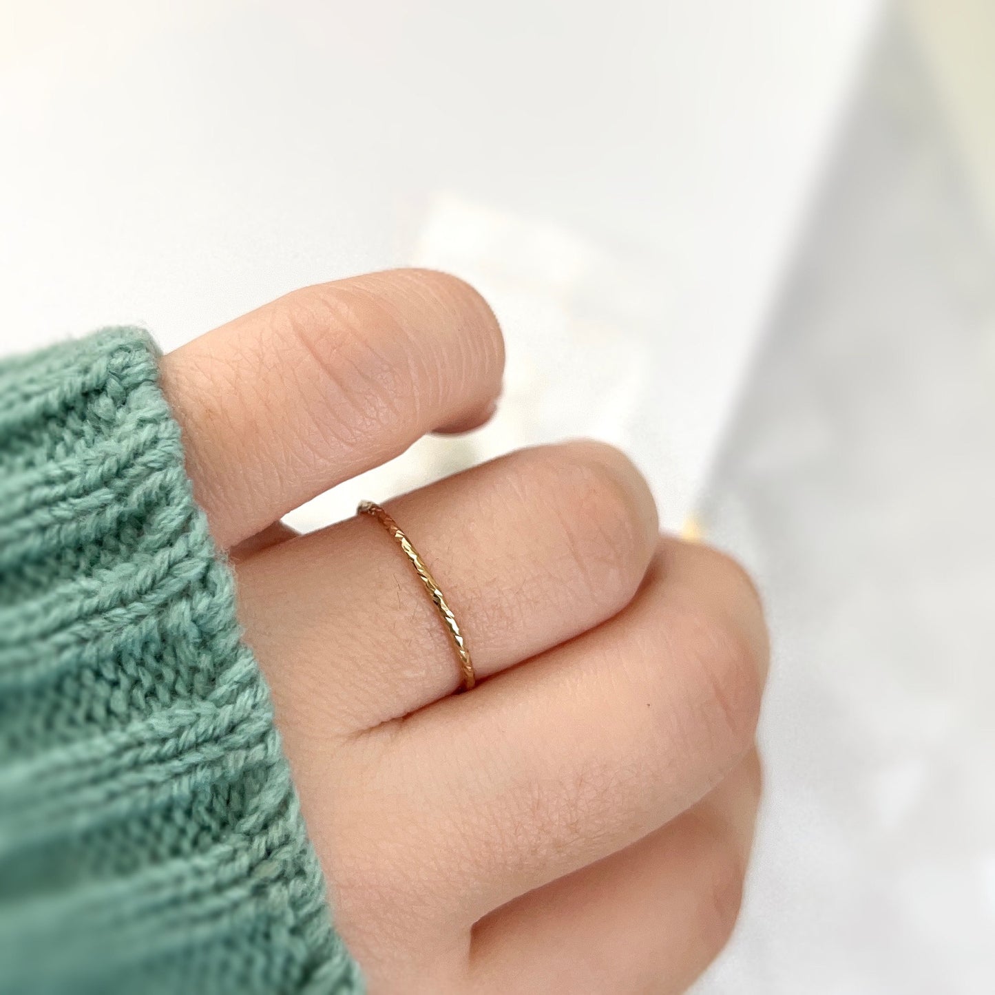 Simple Gold Ring, Texture Gold Ring, Minimal Gold Ring, Gold Filled Ring, Minimalist Ring, Thin Texture Ring, Gold Ring, Stackable Ring