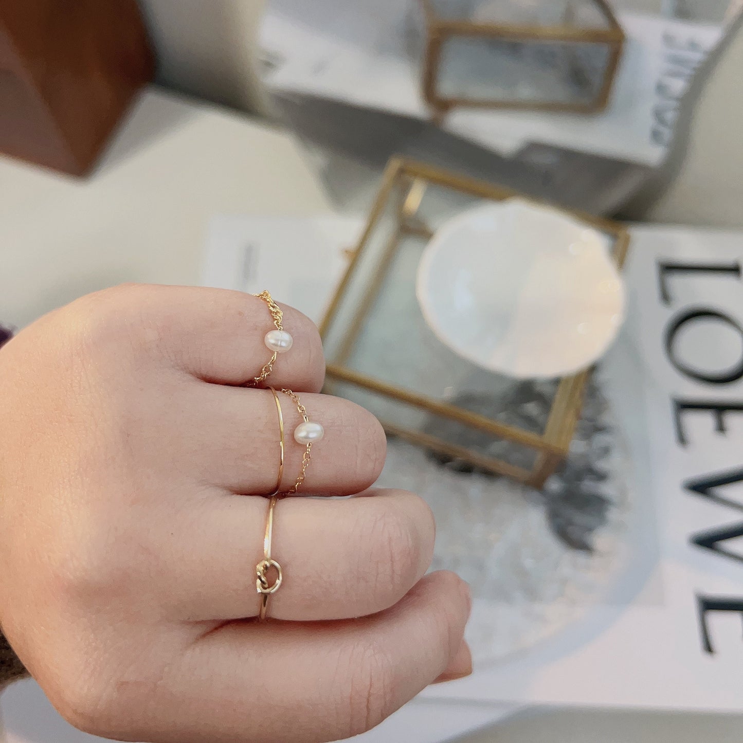 Minimalist Ring,  Gold Filled Ring, Minimal Gold Ring, Knotted Heart Ring, Simple Gold Ring, Stackable Ring, Waterproof Ring, Love Gift Ring