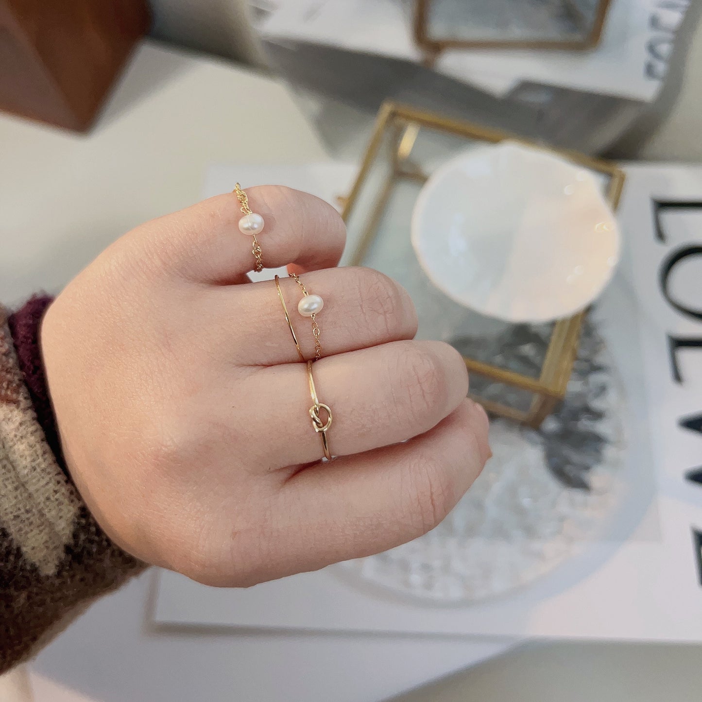 Minimalist Ring,  Gold Filled Ring, Minimal Gold Ring, Knotted Heart Ring, Simple Gold Ring, Stackable Ring, Waterproof Ring, Love Gift Ring