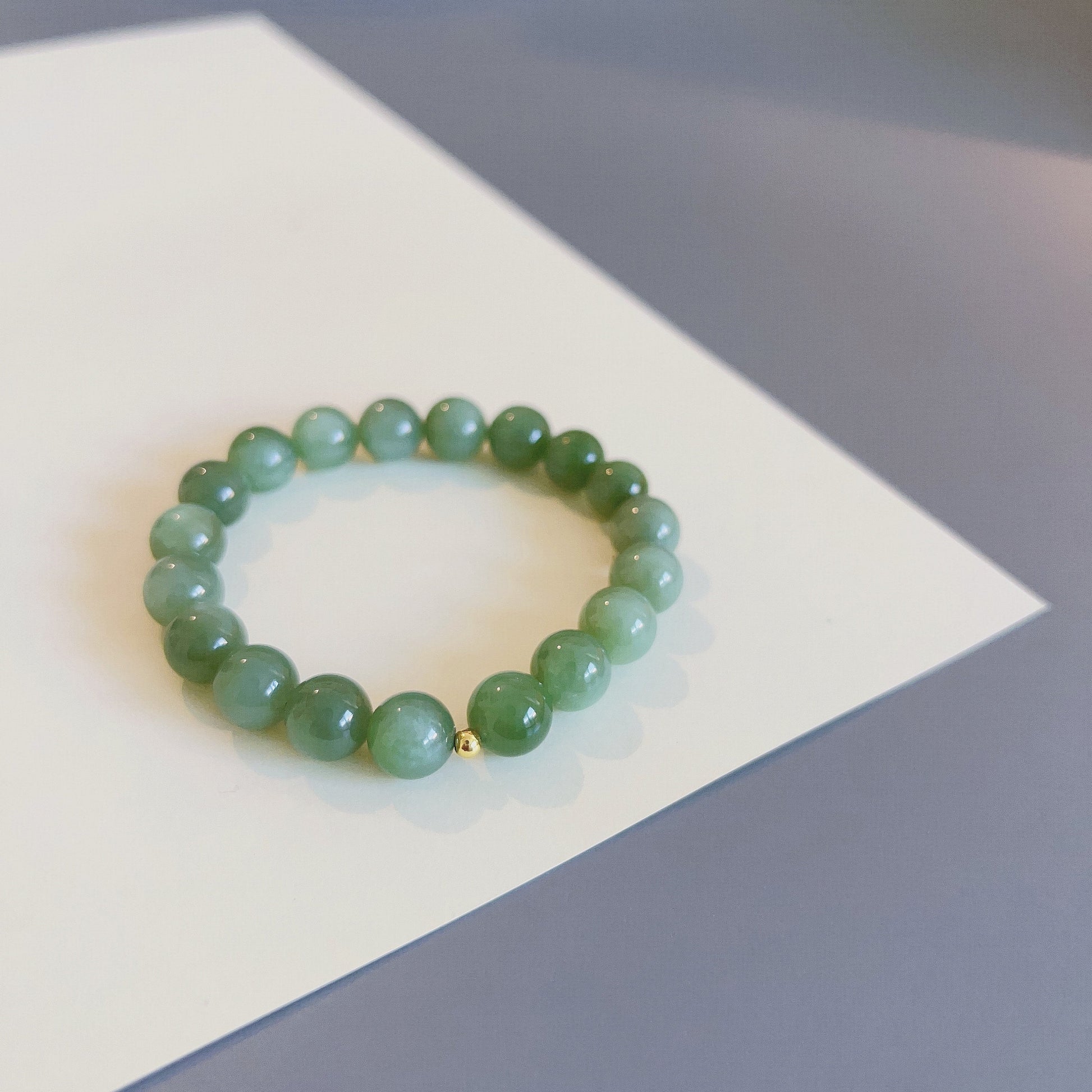 Natural Jade Beaded Bracelet, Light Green Jade Bracelet, Natural Hetian Jade, Genuine Nephrite Bracelet, Cat Eye Jade Beads, High Grade Jade