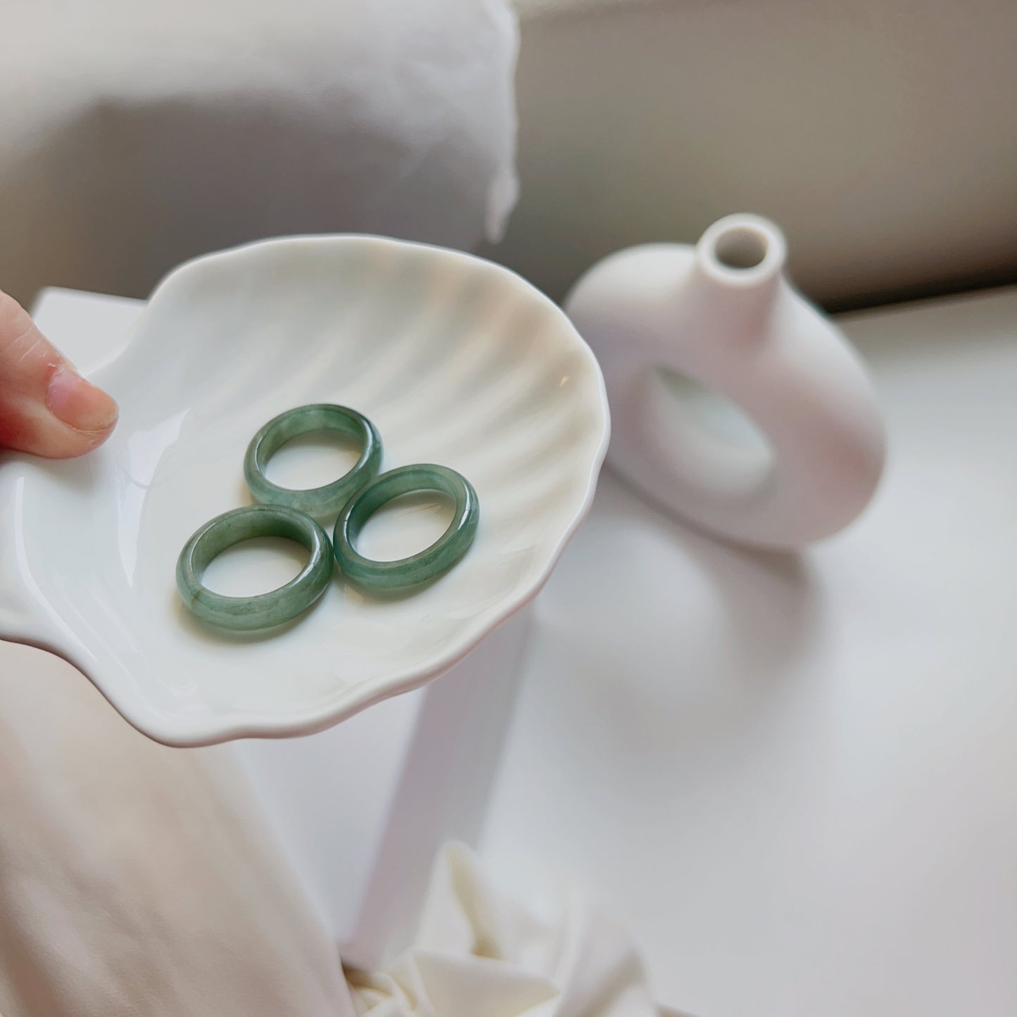 Genuine Burmese Jadeite Ring, Thick Green Jade Ring, Dark Green Jadeite Band, Myanmar Jadeite Ring, Burma Jade Ring, Textured Jadeite Band