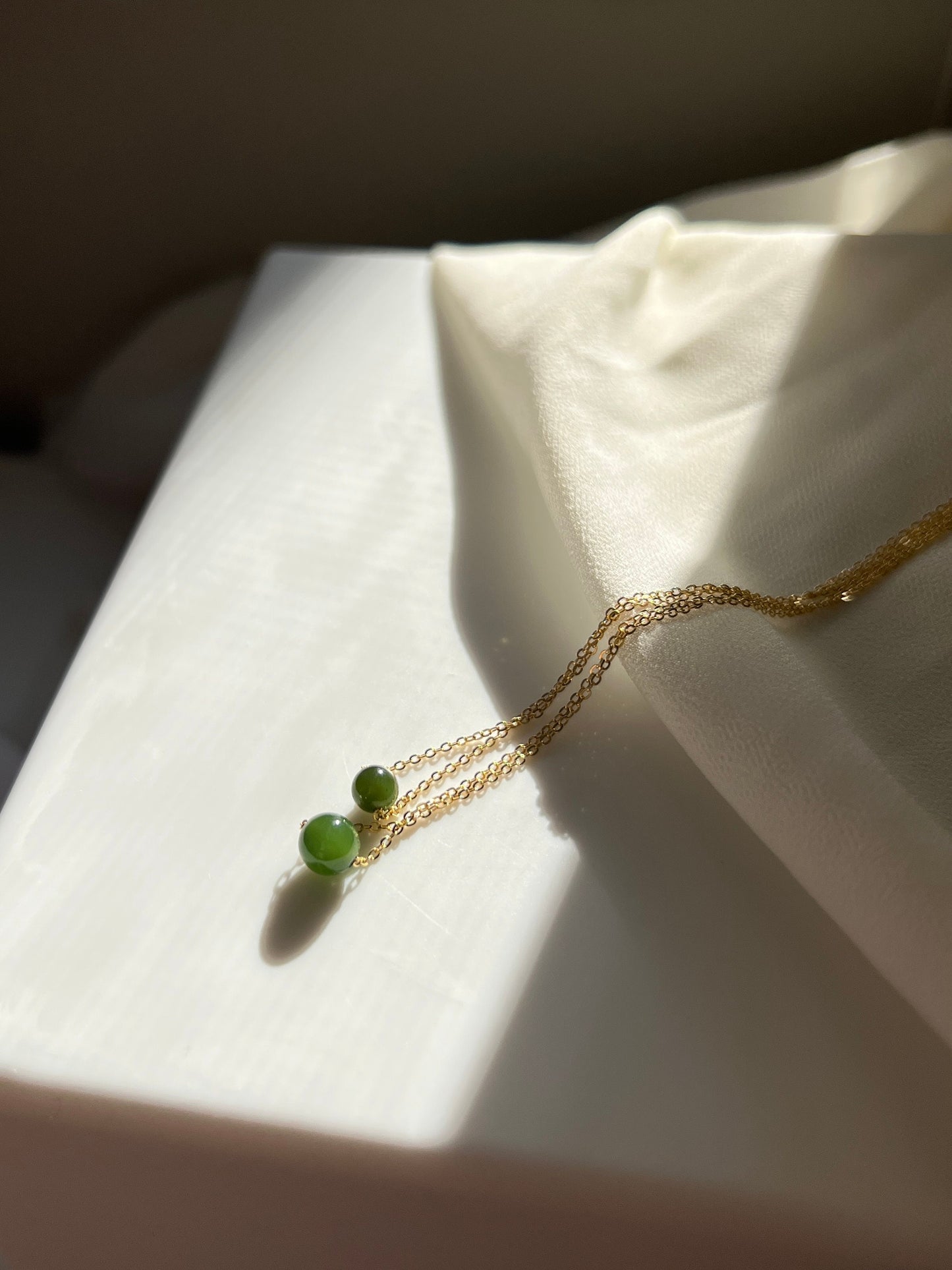 Natural Jade Necklace, Dainty Jade Necklace, Hetian Jade Choker Necklace, Tiny Jade Necklace, Dainty Chain Necklace, Gold Filled Necklace
