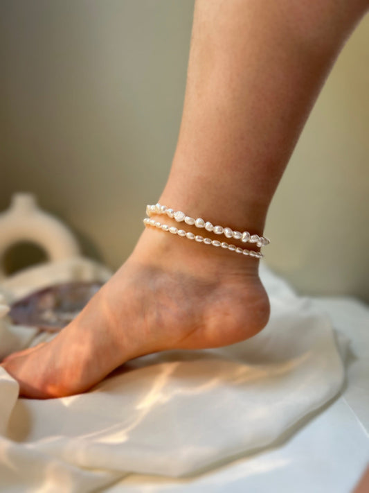 Natural Pearl Stretch Anklet