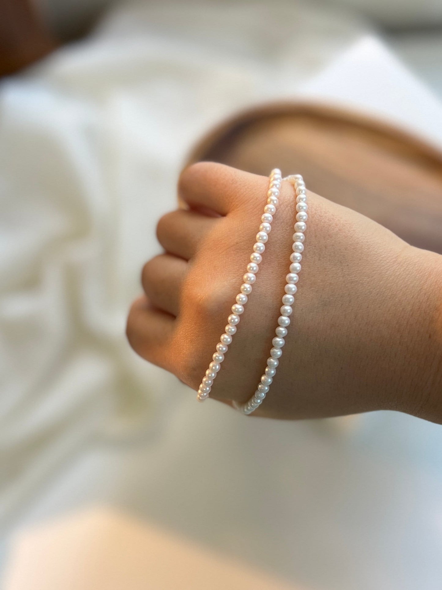 Tiny Pearl Necklace, Beaded Pearls Necklace, Dainty Pearl Necklace, Fresh Water Pearl Necklace, Layered Necklace, Wedding Bridal Pearl Gift