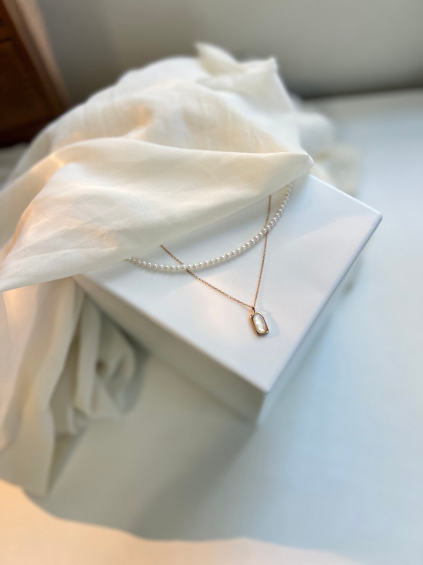 Tiny Pearl Necklace, Beaded Pearls Necklace, Dainty Pearl Necklace, Fresh Water Pearl Necklace, Layered Necklace, Wedding Bridal Pearl Gift