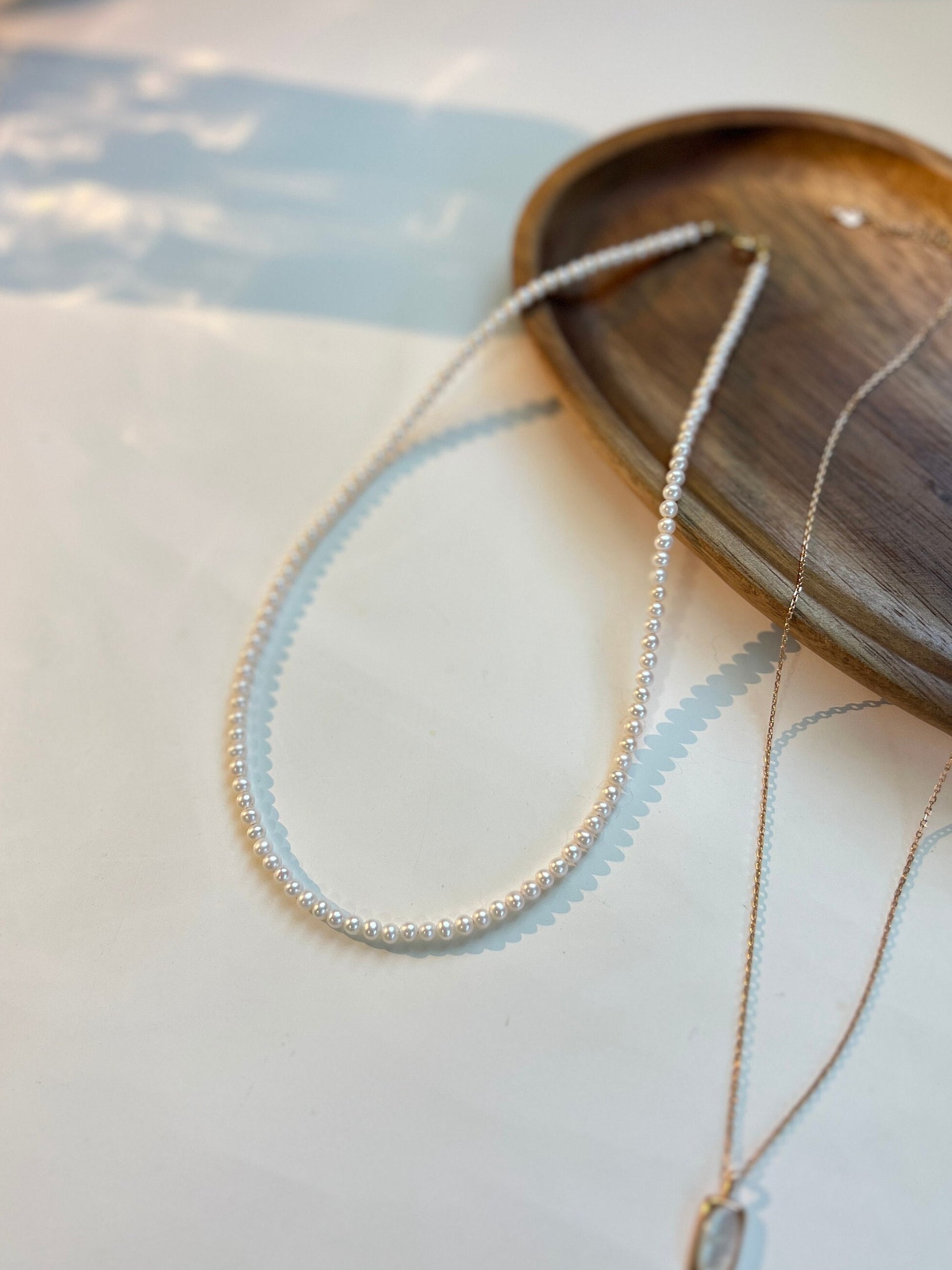 Tiny Pearl Necklace, Beaded Pearls Necklace, Dainty Pearl Necklace, Fresh Water Pearl Necklace, Layered Necklace, Wedding Bridal Pearl Gift