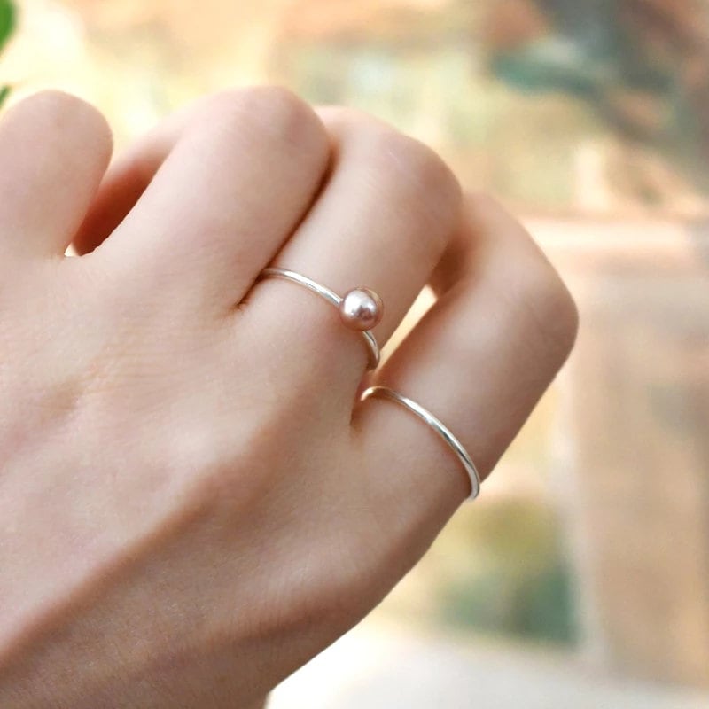 925 Sterling Silver Ring, Polished 1mm 1.2mm Simple Stackable Ring, Gold/ Rose Gold/ Silver Thin Midi Ring,  Small Band Vintage Ring