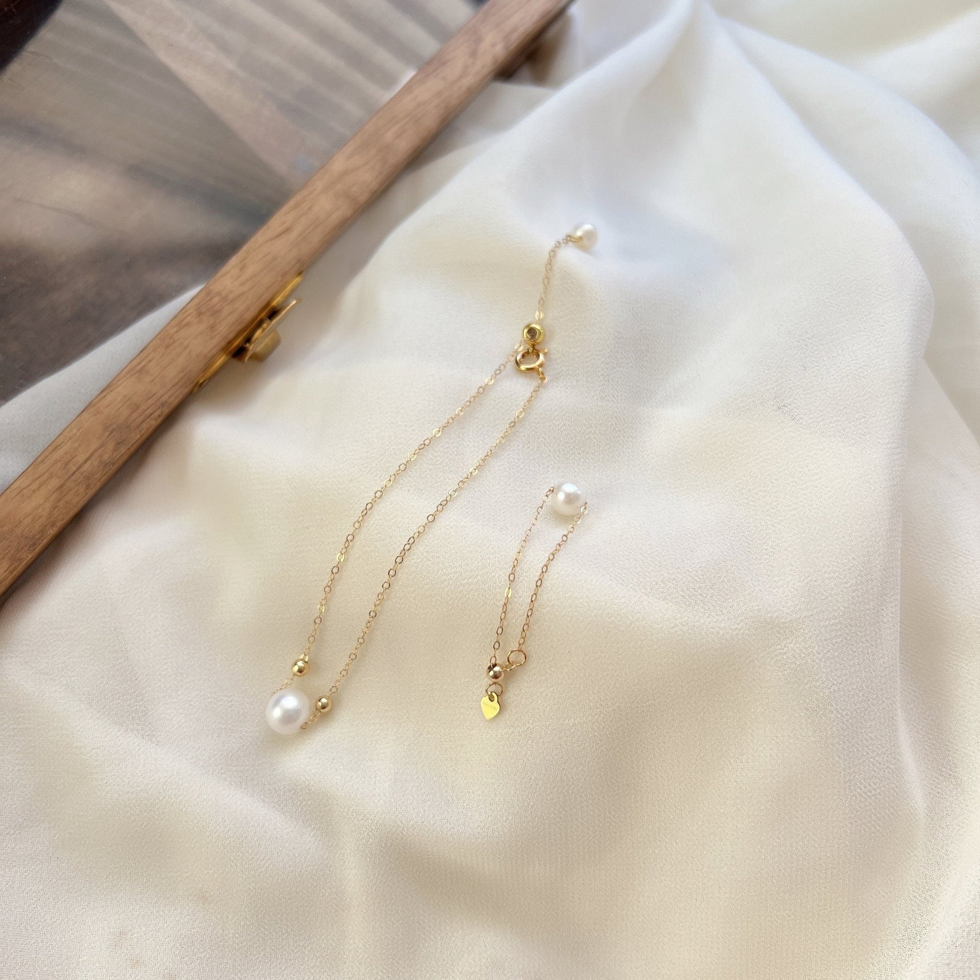 Single Pearl Chain Ring, 14K Gold Chain Ring, 14K Gold Pearl Ring, Natural Fresh Water Pearls Chain Ring, Adjustable Ring, Gold Chain Ring