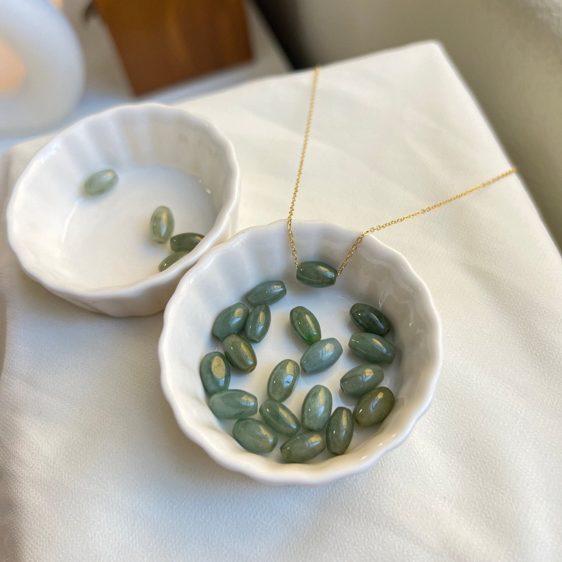Natural Jadeite Necklace, Dainty Jadeite Choker, Burmese Jade necklace, Myanmar Jade Necklace, Tiny Jadeite Necklace, Gold Filled Chain