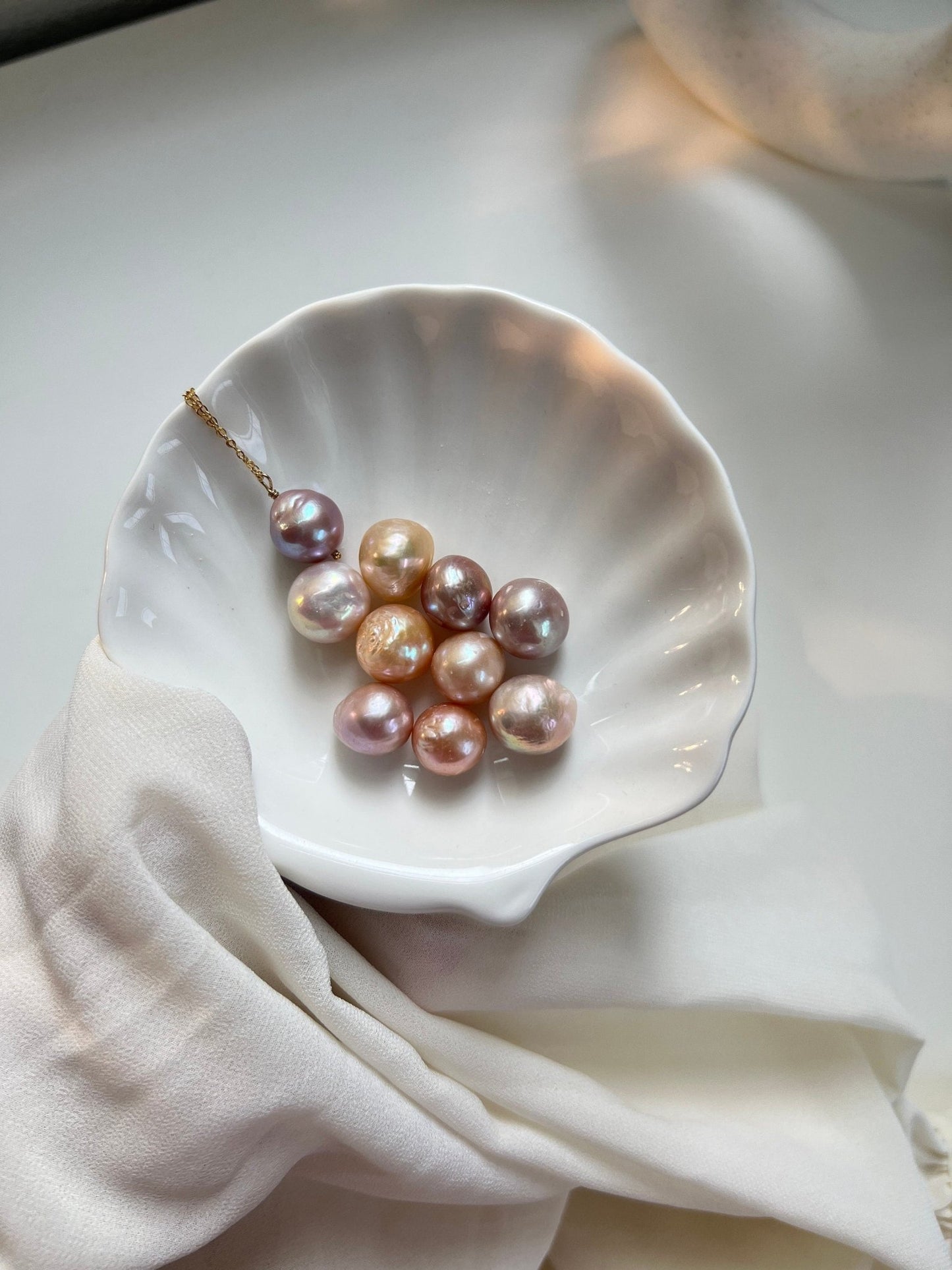 Colorful Baroque Pearl Pendant, Purple Pearl, Natural Pink Pearl, Large Irregular Pearl, Fresh Water Pearl, Candy Color Pearl Necklace