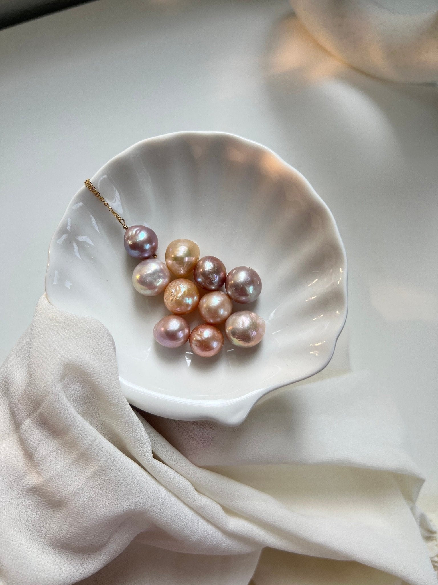 Colorful Baroque Pearl Pendant, Purple Pearl, Natural Pink Pearl, Large Irregular Pearl, Fresh Water Pearl, Candy Color Pearl Necklace